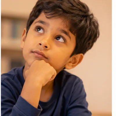 Child thinking — critical thinking classes for kids